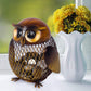Ailgely Piggy Bank For Adults, Owl Shaped Metal Coin Box, Coin Money Bank, Handwork Handicrafts Ornament