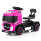Honey Joy Electric Ride On Push Car, 6V Foot-To-Floor Push Cars For Toddlers, Lights, Music, Adjustable Height, Battery Powered Ride On Truck For Kids, Gift For Toddlers Boys Girls, Pink