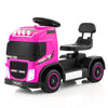 Honey Joy Electric Ride On Push Car, 6V Foot-To-Floor Push Cars For Toddlers, Lights, Music, Adjustable Height, Battery Powered Ride On Truck For Kids, Gift For Toddlers Boys Girls, Pink