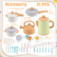Pretend Play Kitchen Accessories Toys, Pots And Pans Utensils Playset For Kids, Cooking Play Set Gift For Toddlers Boys And Girl