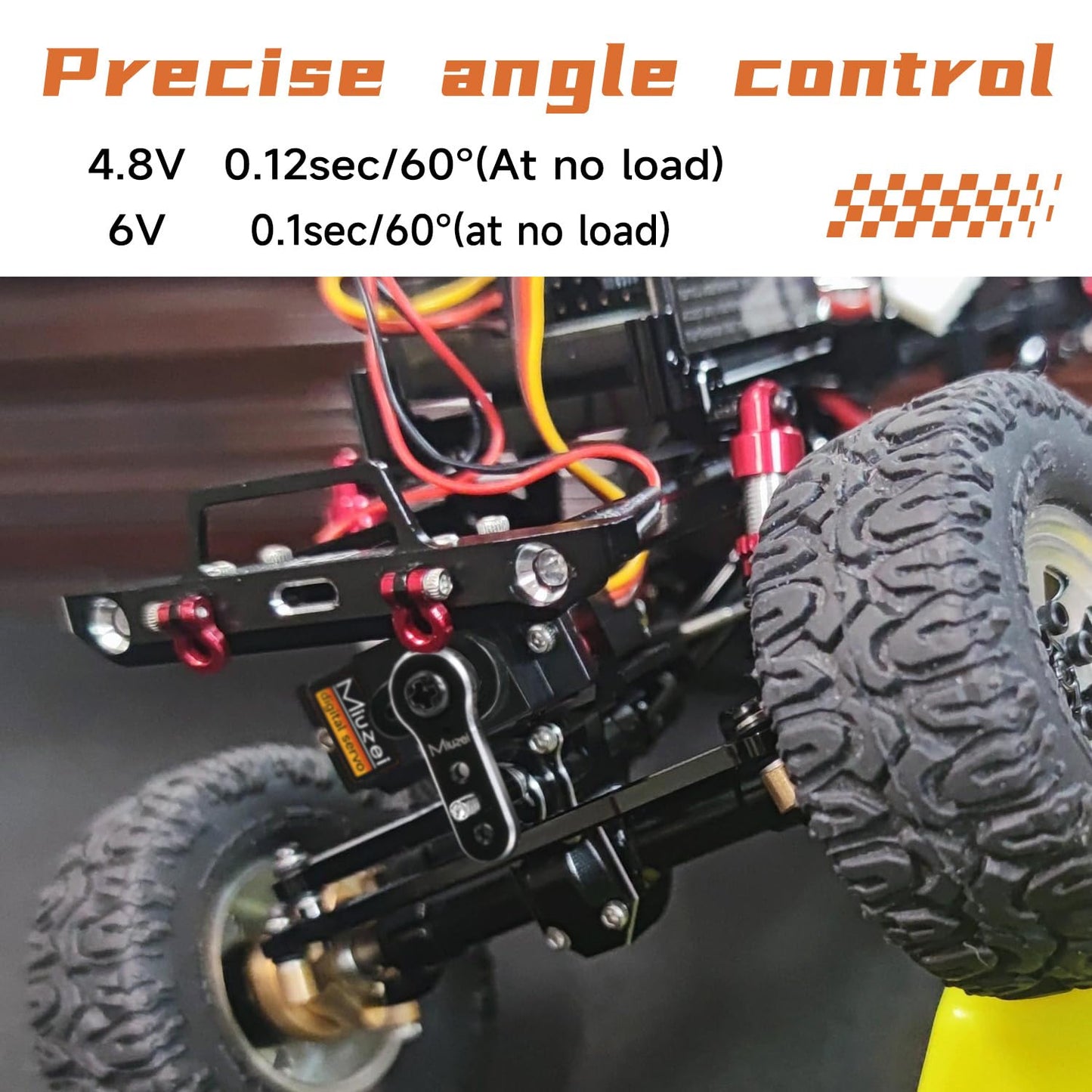 For Axial Scx24 Servo, Miuzei 12G Servo Motor Metal Gear Digital Rc Steering With Horn Arm Scx24 Upgrade Parts (2)