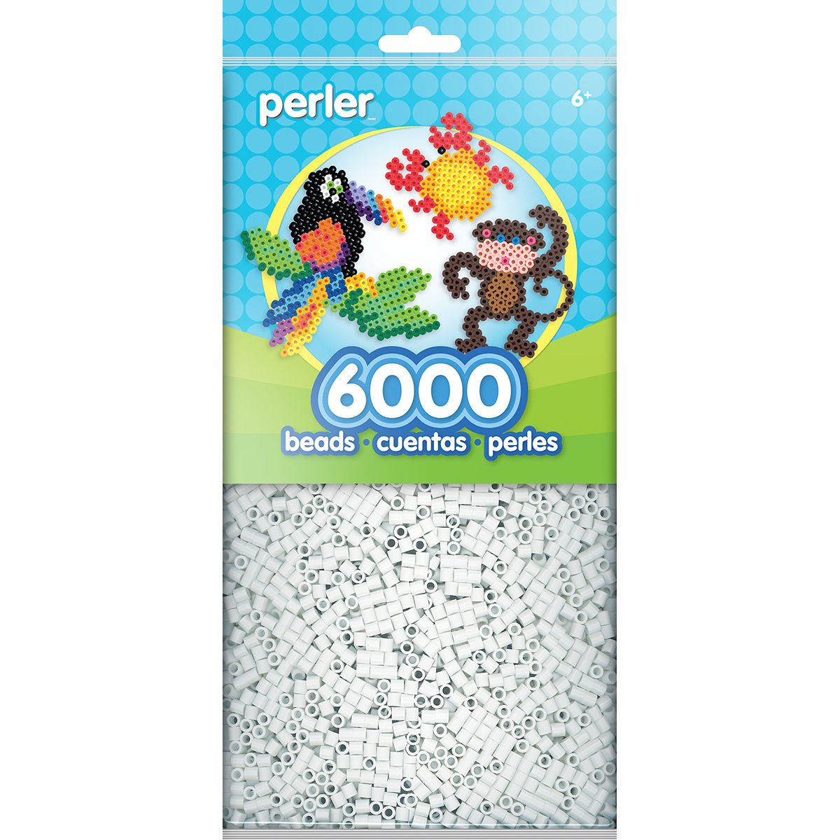 Perler Beads 6,000/Pkg-White – Toytooth