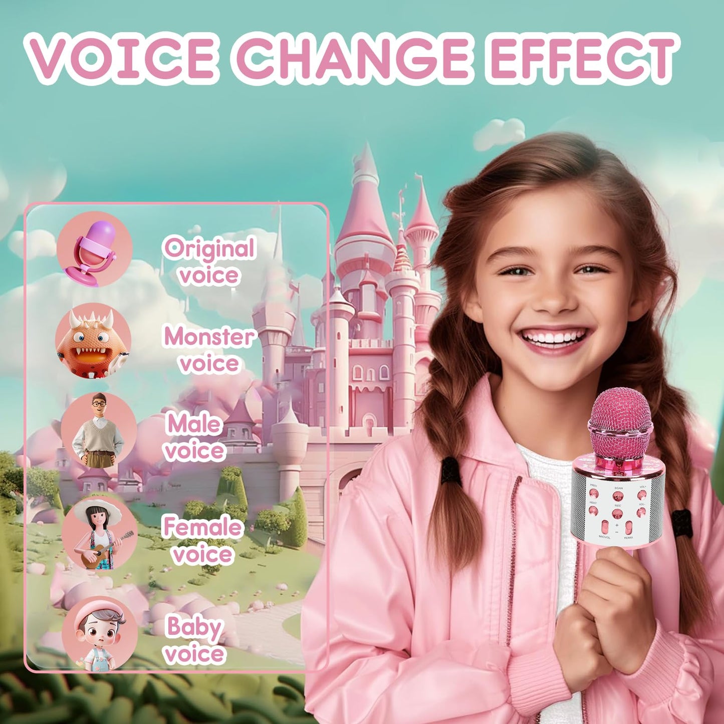 Niskite Toddler Girl Toys Microphone: 2 3 4 Year Old Girl Birthday Gift Ideas