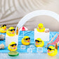 Chivao 12 Pcs Mini Rubber Ducks With Sunglasses/ Glasses And Hats/ Necklace, Cruise Rubber Ducks In Bulk Small Bathtub Toy For Hiding Party Favor(Fancy Style,Yellow)