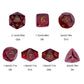 Udixi 7-Piece Red Glass Dnd Dice Set, Multifaceted Diamond-Cut Glass D&D Dice For Dungeons And Dragons Rpg Tabletop Games