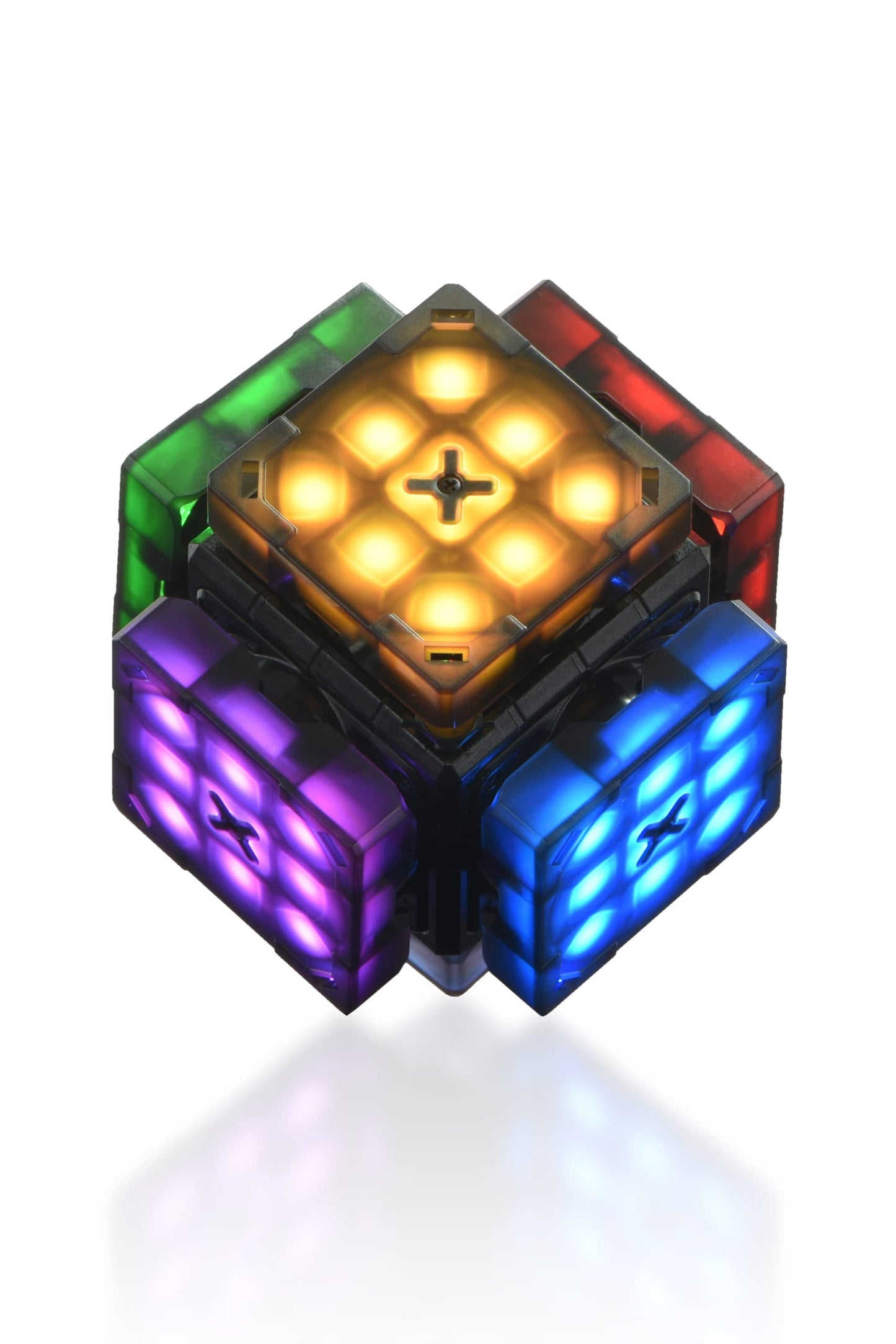 eX-Mars AI Robot Cube | Self Scrambling STEM Puzzle Cube | 10 Puzzle Types | Music Player | Fun for Kids & Adults