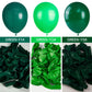 PartyWoo Balloons - Hunter Green Rubber Balloons, 100 pcs in 18, 12, 10, 5 Inch Sizes, Perfect for Christmas & Jungle Party Decorations