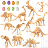 24 Pcs Dinosaur Fossil Skeleton Dino Bones Dino Sand Dig Colorful Foam Dinosaur Eggs And 4 White Plastic Bones Toys For Kids Science Play Dino Sand Dig Halloween Party Decor Supplies (Light)