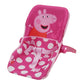 Peppa Pig: Baby Doll Car Seat - Pink & White Dots - Fits Dolls Up To 18'' Convertible Into A Feeding Chair, Plastic Shell W/Fabr
