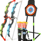 Bow And Arrow Set For Kids, 2-Pack Led Light Up Archery Set With 20 Suction Cup Arrows, Outdoor Toy For Boy Girl Age 4-8 8-12 Wi