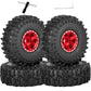 Rcarmubwow 1.0 Beadlock Wheel Tires Set For 1/24 Axai1 Scx24,1/18 Trx4M Rc Crawler Car,1.0 Beadlock Wheels 1.0 Beadlock Tires Rc
