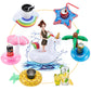 Inflatable Drink Floats & Coasters For 9 Pack Girl Dolls, Summer Pool Party Ring Holders For 11.42 Inch Tall Dolls