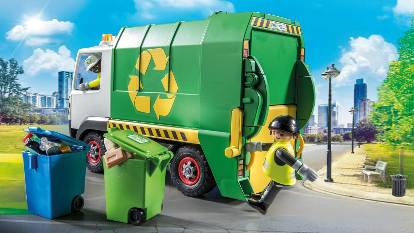 Playmobil Recycling Truck With Accessories And 2 Figures