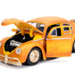 Jada Toys 253115000 Transformers Bumblebee Vw Beetle Toy Car From Diecast, Opening Doors, Boot & Bonnet, Charlie Figure, 1:24 Scale Yellow, Orange