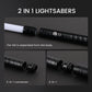 Komiikka Lightsabers Toy Light Saber Swords for Adults Kids 2 Pack, Rechargeable 2 in 1 15 Colors RGB Dueling Swords Toy with Re