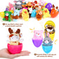 Civaner 30 Pcs Prefilled Easter Eggs Of Mini Stuffed Animal Plush Toys For Easter Egg Hunt, Theme Party, Goodie Bag Fillers, Car