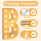 Imprsv 4Ft Marquee Light Up Letters B, Large Light Up Letters For Baby Shower Anniversary Weeding Room Decor, Big Letters For Pa