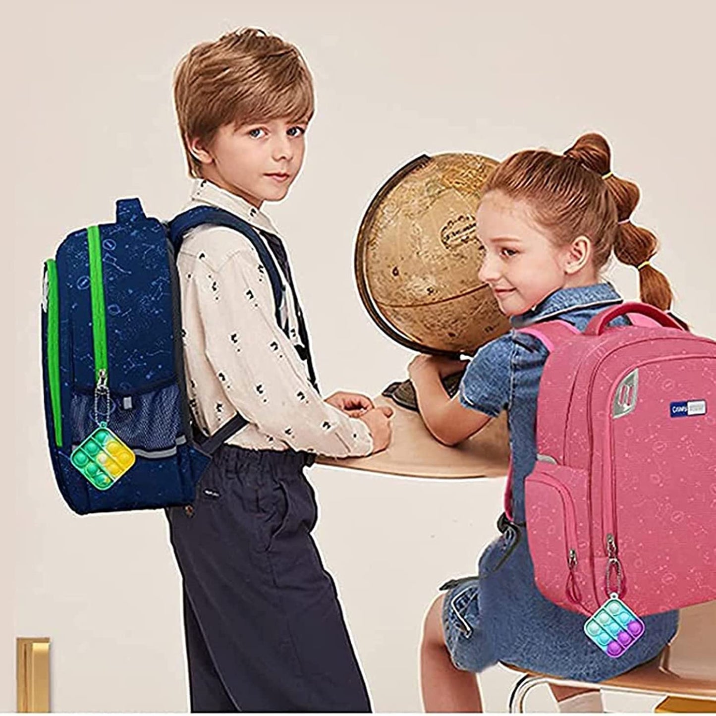 150 pcs Random Color Mini Squeeze Pop Bubble Fidget Sensory Toys  Mini Keychain Wrap Small Relieve Anxiety Stress Toy  Pop Bulk Silicone Classroom Prize for Kids mature-themed Party Gift