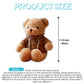 Aucooma Teddy Bear Stuffed Animal Cute Brown Hoodie Bear Plush Toys Gifts For Kids 11.8 Inches