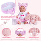 Babeside 8 Pcs Baby Doll Clothes With Bassinet For 8-10-12 Inch Baby Doll,Baby Doll Clothes Outfit Accessories Fit Newborn Baby Doll Girl