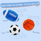 June Garden 3' My First Basketball - Plush Baby Rattle Sensory Toy - Safe Soft Sports Toy For Infants Boys And Girls