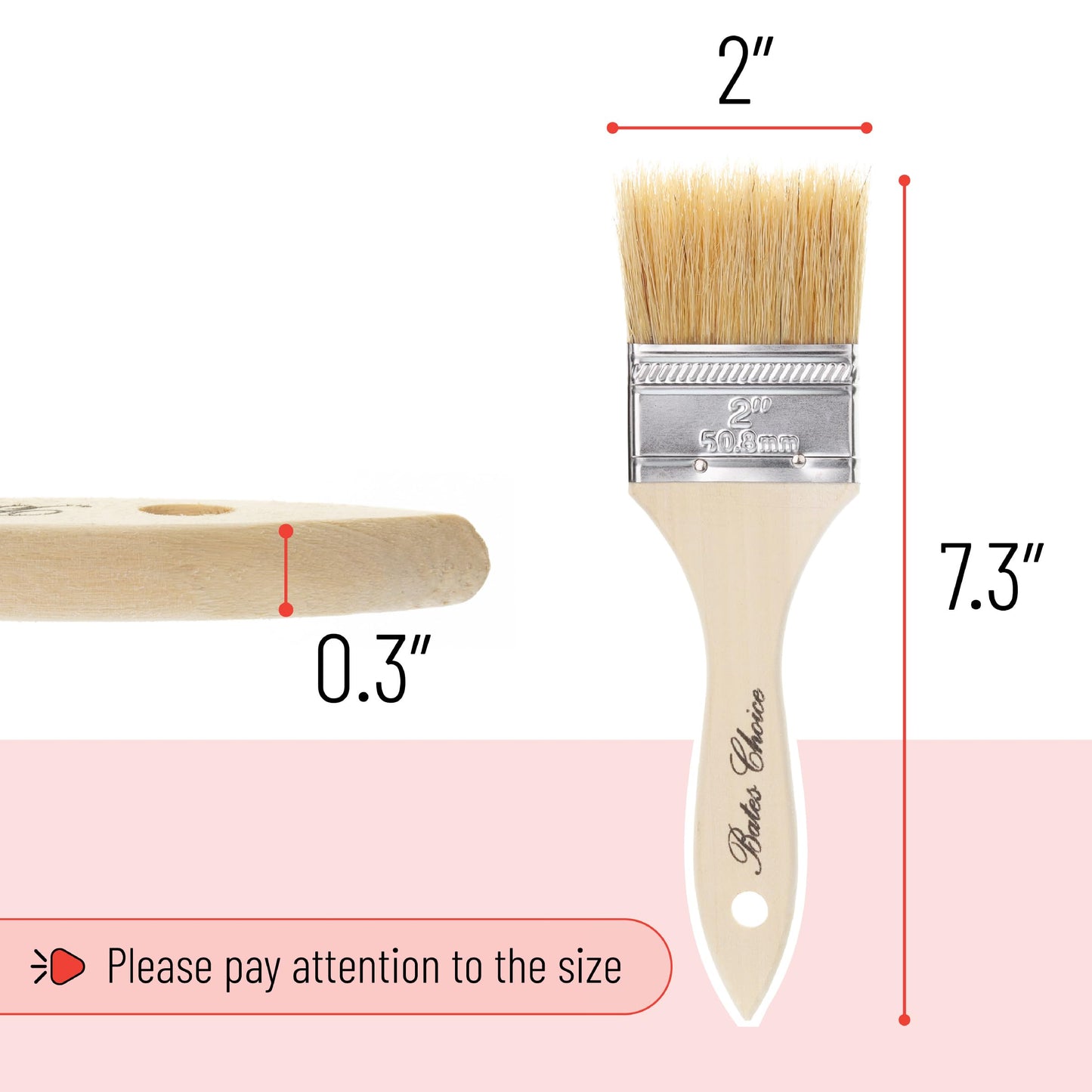 Bates- Chip Paint Brushes, 2 Inch, 24 Pack, Chip Brush, Brushes for Painting