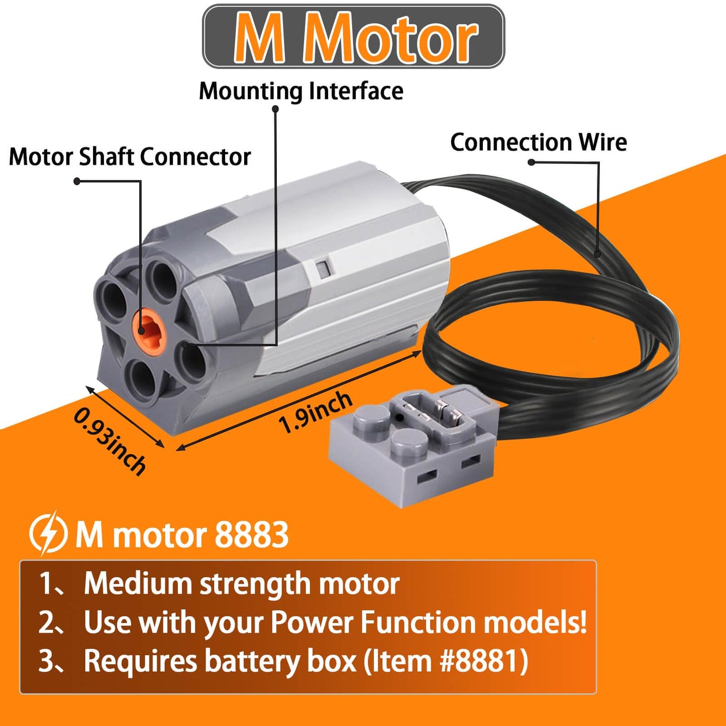 5-In-1 Motor Kit Compatible With Lego: Power Functions Technic Remote Control Set With Battery Box Engine Parts Motor Controller