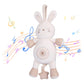 Cottonebebe Organic Baby Toys, Stuffed Animal Toy With Lullaby Music For Infant Babies 0 3 6 12 To 36 Months Boy & Girl,Ideal Gift For Newborn (Rabbit, Cotton)