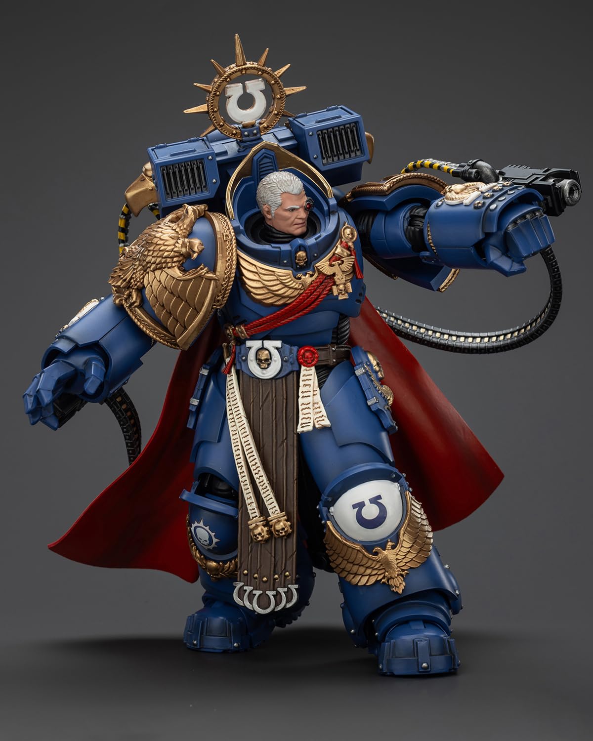 Pipigirl JoyToy 40K Action Figure, Ultramarines Marneus Calgar, 5" MKX Gravis Armour, Plastic, Model JT3754, Calgar Color