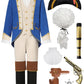 Aicoaub George Washington Costume Boys Colonial Patriot Revolutionary War Founding Father Hamilton Costume Kids Boys