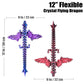 Locyfens 2 Pack 3D Printed Dragon With Wings Flying Dragon, Articulated 3D Dragon Toys, 3D Printed Crystal Wing Dragon Without D