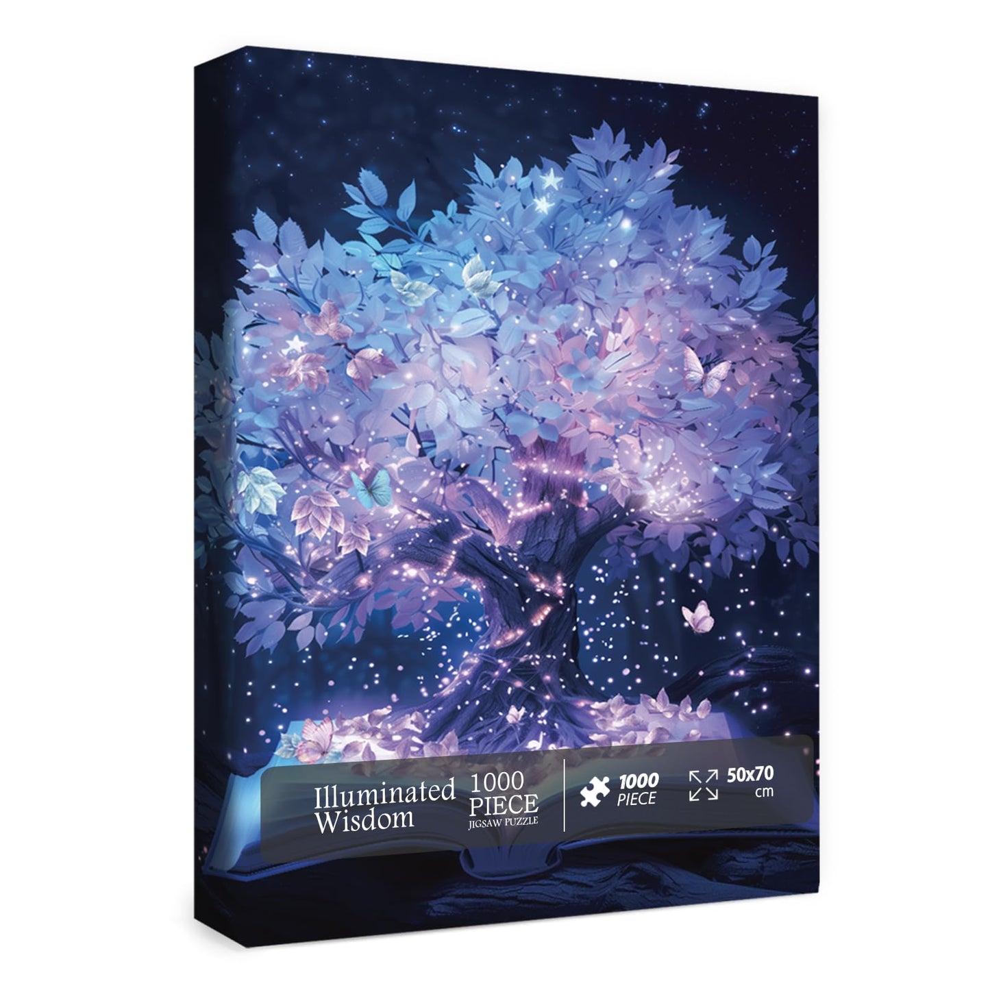 Tree Of Life Puzzle For Adults 1000 Pieces, Hard Plant Book Jigsaw Puzzle, Difficult Fantasy Butterfly Puzzle