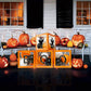 Halloween Balloon Boxes Decorations - Orange Transparent Box For Halloween Baby Shower, Birthday Party Decorations - Includes 4