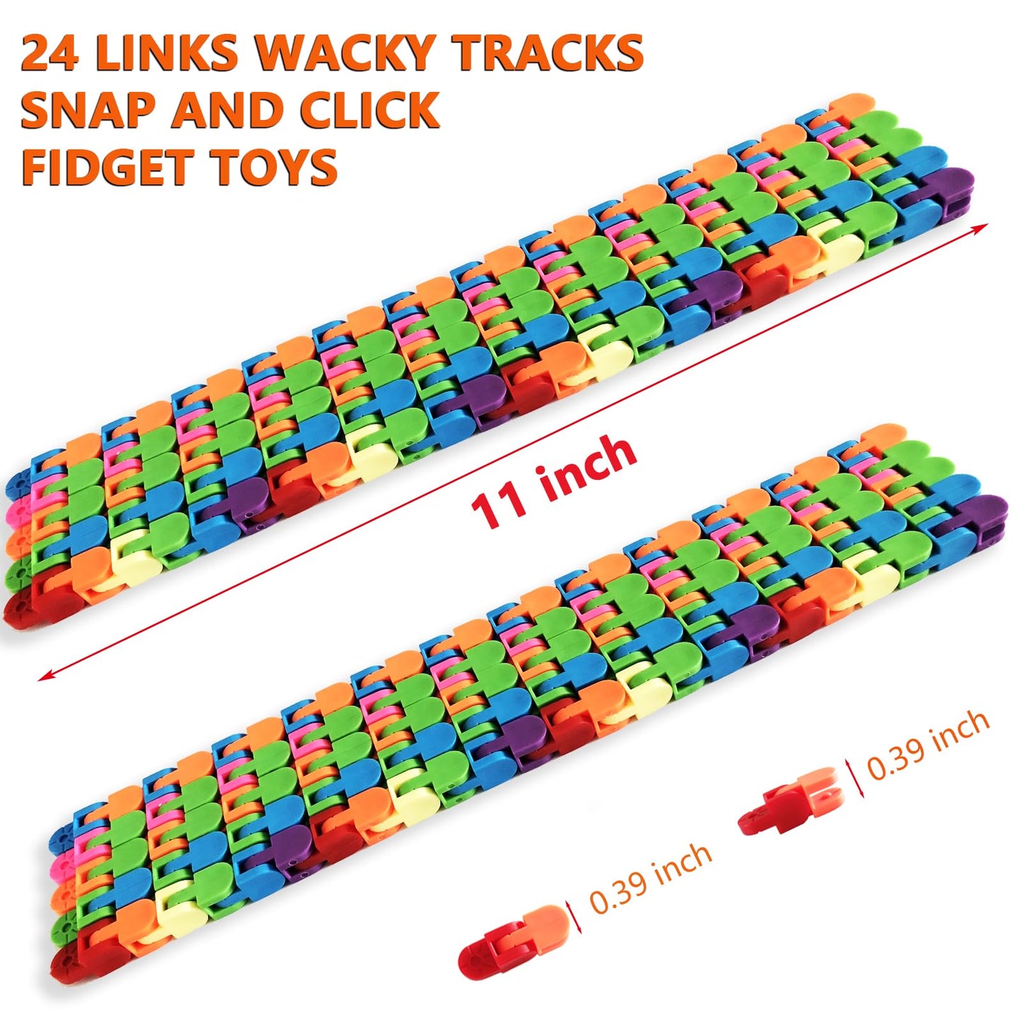 10 Pack Wacky Tracks Fidget Toys Gifts For Kids Students Classroom School Prizes Snap And Click Finger Sensory Toys For Adults Stress Relief Add Adhd Autistic Keeps Hands Busy (10)
