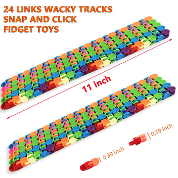 10 Pack Wacky Tracks Fidget Toys Gifts For Kids Students Classroom School Prizes Snap And Click Finger Sensory Toys For Adults Stress Relief Add Adhd Autistic Keeps Hands Busy (10)