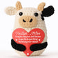 YUEYUQIU Mini Funny Cow Gifts for Women - Inspirational Motivational Gifts for Coworker Sister Best Friend Teens Girl - Cute Handmade Crochet Cow Present for Easter Birthday Graduation Christmas