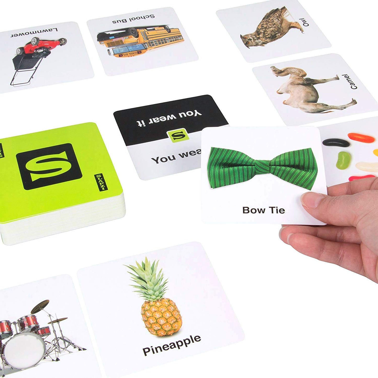 Tenzi Slapzi Full-Sized Edition - Includes 120 Picture Cards, 65 Clue Cards - The Quick Thinking And Fast Matching Card Game For All Ages - 2-8 Players