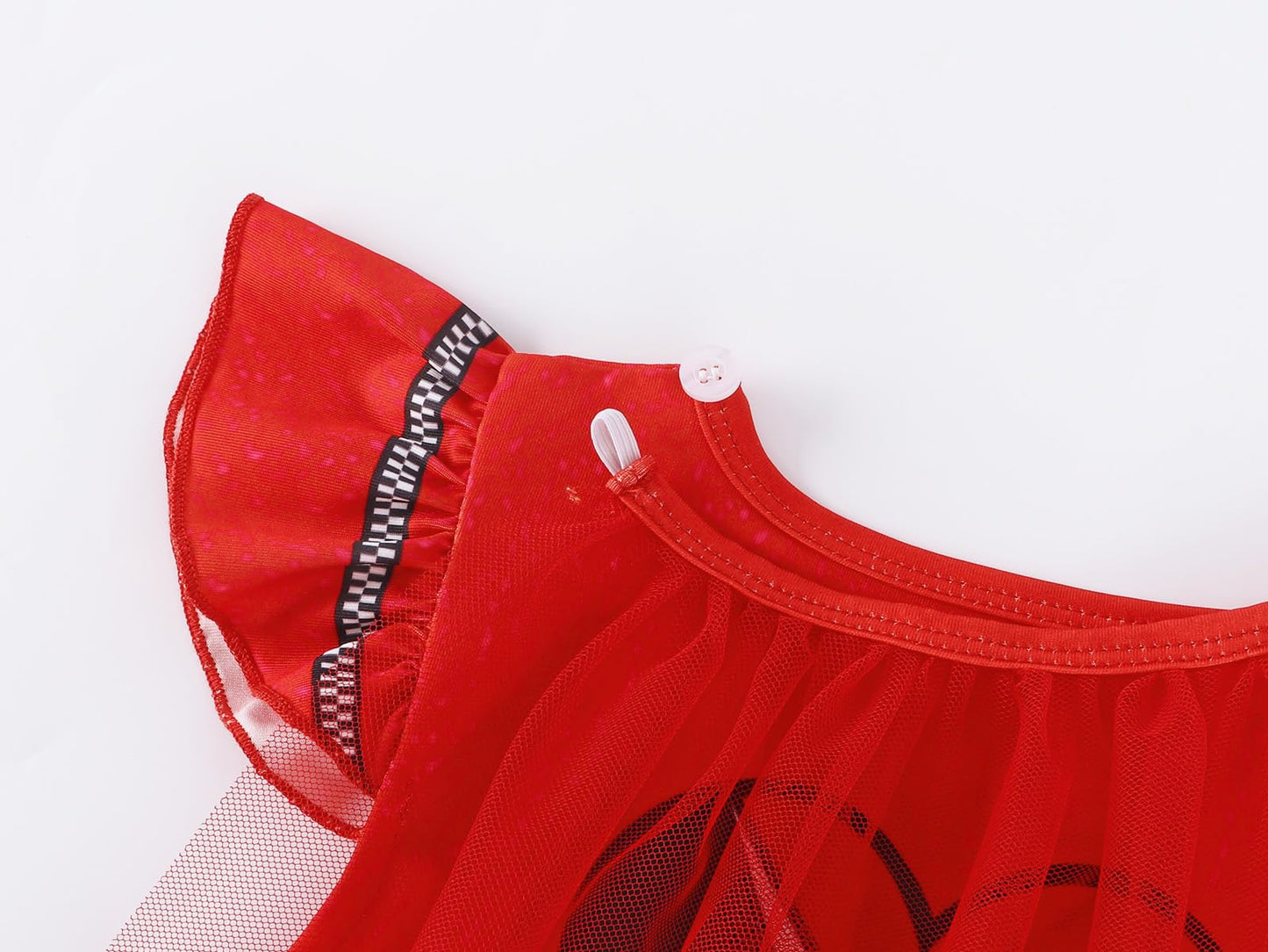 WonderBabe Girl Red Costume Princess Costume Short Sleeves Dress Kids Halloween Birthday Party Dress up size 9-10 Years