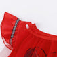 WonderBabe Girl Red Costume Princess Costume Short Sleeves Dress Kids Halloween Birthday Party Dress up size 9-10 Years