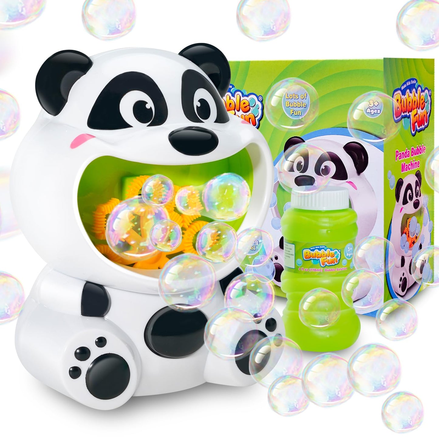 Panda Bubble Machine Toys For Toddlers 1-3 Kids Bubble Maker Blower With 4Oz Bubble Solution Ideal Outdoor Party Toys Gift For T