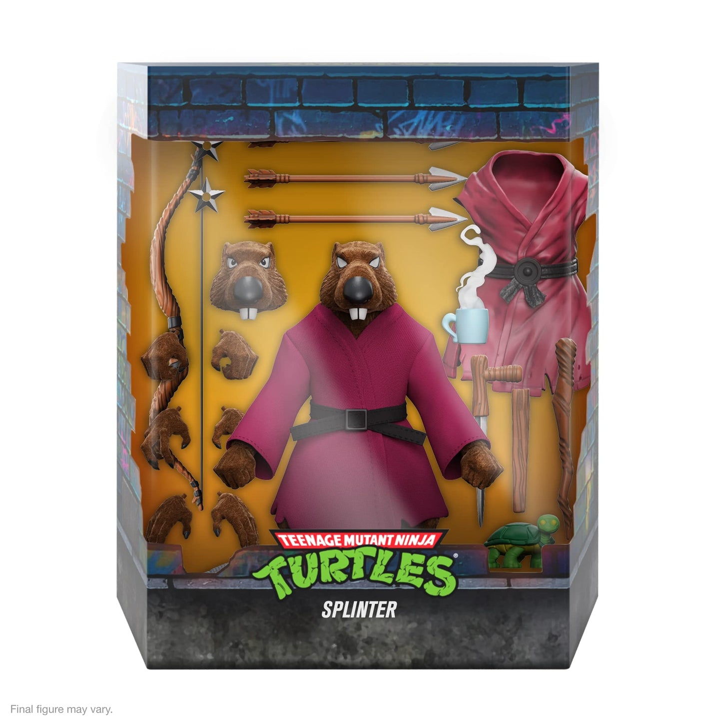 Super7 Teenage Mutant Ninja Turtles Splinter (Flocked) - ULTIMATES! 7 in Action Figure