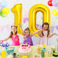 Pigetale 40 Inch Gold Large Number 1 Balloon For 1St Birthday Decoration, Giant Jumbo Self Inflating Foil Number Balloons 0-9 Fo