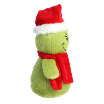 Aurora® Whimsical Dr. Seuss™ Grinch Snowman Stuffed Animal - Magical Storytelling - Officially Licensed - Green 8 Inches