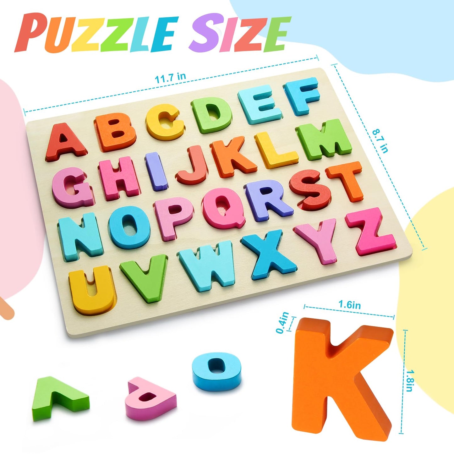 Wooden Puzzles for Toddlers  Number Shape Toddler Puzzles  Number Blocks Toys for Kids  Preschool Learning Educational  Toddler Learning Toys for Gift Set