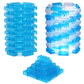 Feleph 100Pcs 2X4 Bricks Trans-Medium Blue Pieces Parts Building Kit Creative Play Set Blocks Classic Toy Accessories Compatible