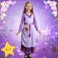 Itvti Wish Asha Costume For Girls Princess Halloween Christmas Dress Purple Cosplay Outfit, 6-7 Years(Tag 140)