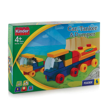 Peacock Toys And Games Blocks Sets Car, Tanker & Dumper Interlocking For Kids  Multicolor