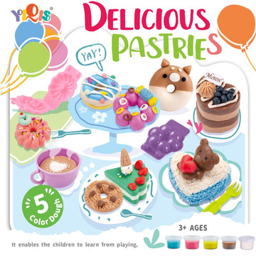 Hasayaqi Delightful Donuts Playdough Sets For Kids Ages 4-8,Sweet Snacks Kitchen Creations Play Food Play Dough Sets For Kids Ag