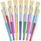 Ygaohf 30 Pcs Paint Brushes For Kids - Colorful Kids Paint Brushes Big Chubby Toddler Paint Brushes, Easy To Clean & Grip Round Flat Preschool Paint Brushes For Acrylic Washable Paint