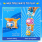 Super Wings Super Pets 4-Pack Action Figures - Jerome, Golden Boy, Shine, Ellie, Light Effect, Plastic, Mix Color, Model EU770491